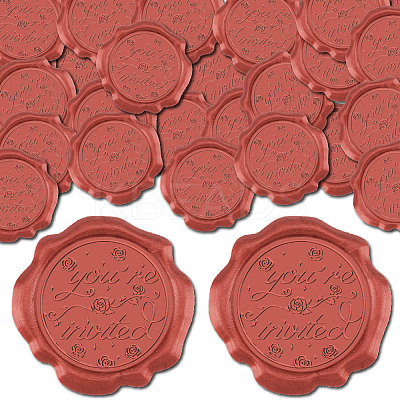 50Pcs Adhesive Wax Seal Stickers DIY-CP0010-53A-1