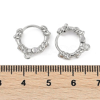 Brass Hoop Earring Findings KK-U043-16P-1