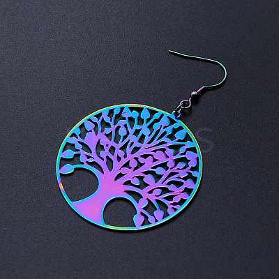 201 Stainless Steel Dangle Earrings STAS-S105-JN418-1