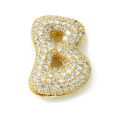 Rack Plating Brass Cubic Zirconia Pendants KK-S378-02G-B-1