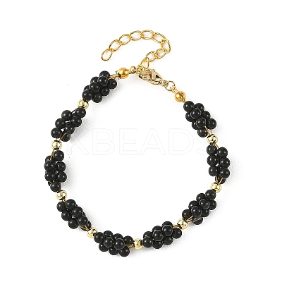 Natural Mixed Stone Grapes Beaded Bracelets for Women BJEW-JB14249-1
