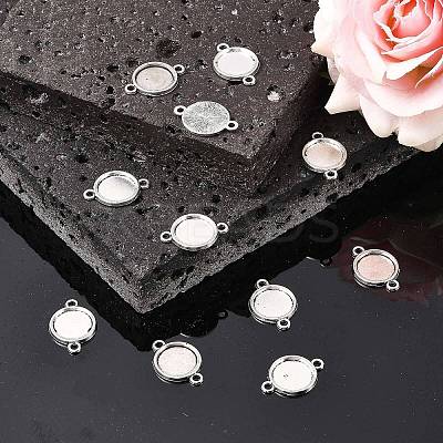 Tibetan Style Alloy Cabochon Connector Settings LS-TIBE-M022-10AS-1