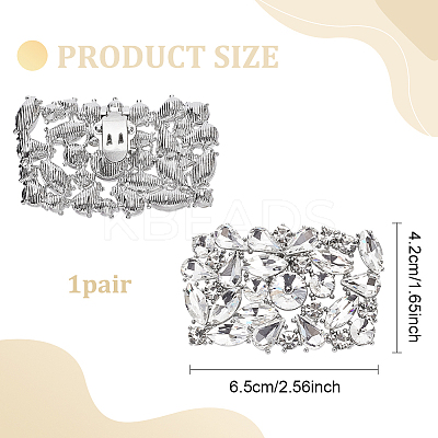 1 Pair Alloy & Rhinestone Shoe Decorations FIND-AN0001-11B-1