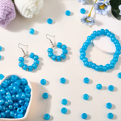 800Pcs Plastic Pearlized Beads KY-SP0001-53E-1