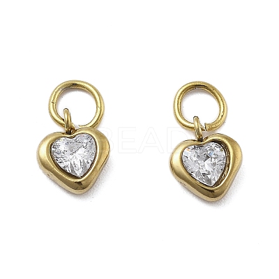 304 Stainless Steel Rhinestone Pendants STAS-D302-09G-1