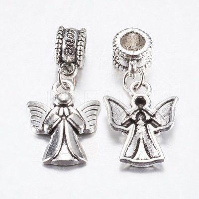 Tibetan Style Alloy European Dangle Charms PALLOY-F199-32AS-1