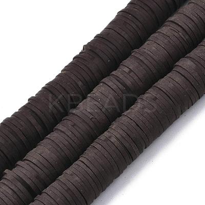 Flat Round Handmade Polymer Clay Beads CLAY-R067-12mm-38-1