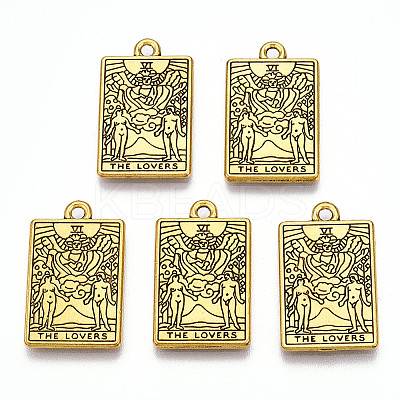 Rack Plating Alloy Pendants PALLOY-WH0103-04E-AG-1