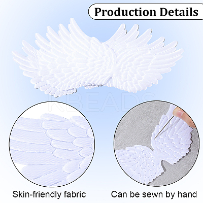 20Pcs Cloth Angel Wings AJEW-GF0012-62B-1