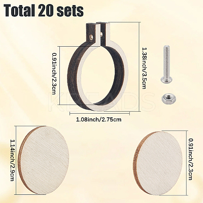 20 Boxs Wood Embroidery Hoops EMBR-SC0001-04B-1