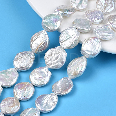 Natural Keshi Pearl Beads Strands PEAR-S018-04C-1