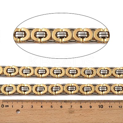201 Stainless Steel Byzantine Chains SA-E001-14GP-01-1