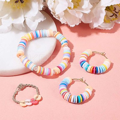 24 Colors Handmade Polymer Clay Beads CLAY-X0011-03C-1