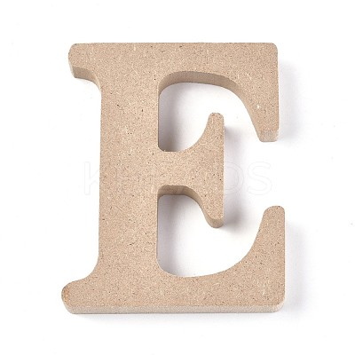 Letter Unfinished Wood Slices DIY-WH0162-62E-1