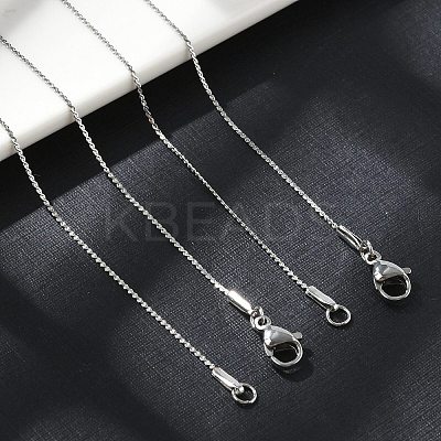 Non-Tarnish 304 Stainless Steel Serpentine Chain Necklace for Men Women NJEW-G076-01A-P-1