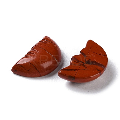 Natural Red Jasper Carved Healing Moon with Human Face Figurines G-B062-06C-1