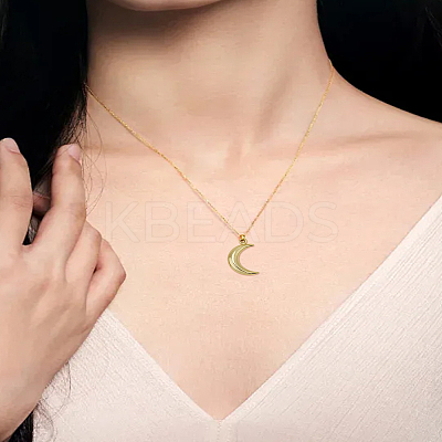 20Pcs 2 Colors Alloy Moon Pendants FIND-LP0005-25-1