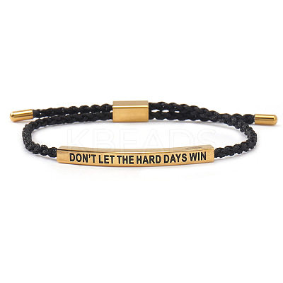 DON'T LET THE HARD DAYS WIN 304 Stainless Steel Charm Motivational Quote Bracelets FG5463-2-1