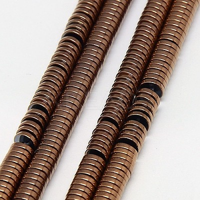 Electroplate Non-magnetic Synthetic Hematite Beads Strands G-J164A-3mm-M-1