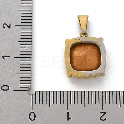304 Stainless Steel Glass Rhinestone Pendants STAS-L281-010G-02-1
