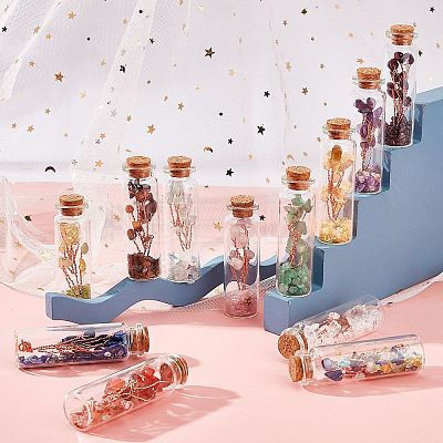 Glass Wishing Bottle DJEW-GF0001-05B-1