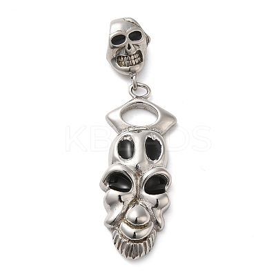 Halloween 304 Stainless Steel Enamel Pendants STAS-Q317-05E-AS-1