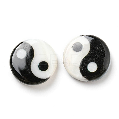 Printed Natural Freshwater Shell Beads SHEL-R129-07B-01-1