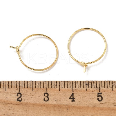 Brass Hoop Earring Findings KK-H503-33G-01-1