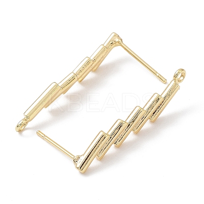 Brass Stud Earring Finding KK-C031-22G-1