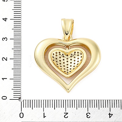 Brass Micro Pave Clear Cubic Zirconia Pendants KK-S510-31G-01-1