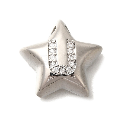 Rack Plating Brass Micro Pave Cubic Zirconia Pendants KK-I722-05P-U-1