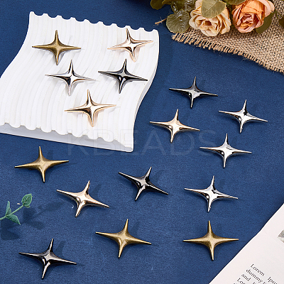 16Ocs 4 Colors Star Alloy Kilt Pins for Clothes JEWB-CY0001-03-1