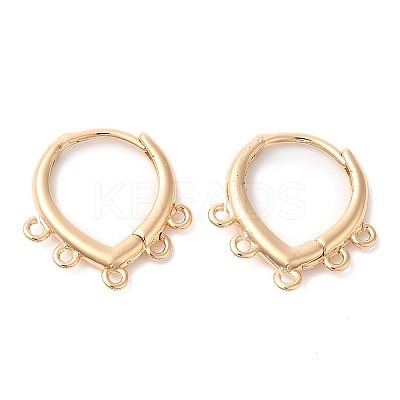 Brass Hoop Earring Findings KK-Q770-12G-1