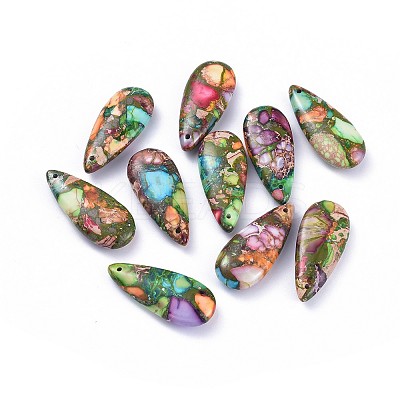 Natural Regalite/Imperial Jasper/Sea Sediment Jasper Pendants X-G-F590-07-1