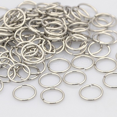 Tarnish Resistant 304 Stainless Steel Saw Cut Open Jump Rings STAS-N015-04-10x0.8mm-1