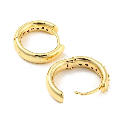 Rack Plating Brass Micro Pave Cubic Zirconia Half Hoop Earrings for Women EJEW-F326-11G-1
