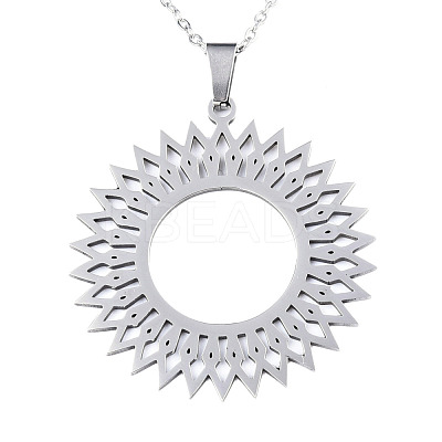 Non-Tarnish 201 Stainless Steel Pendant Necklaces NJEW-S105-JN622-45-1-1