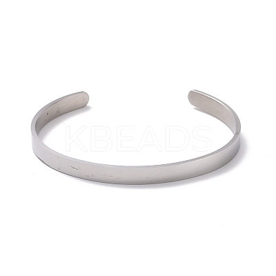 Tarnish Resistant 304 Stainless Steel Infinity Heart Open Cuff Bangle BJEW-G653-03P-1