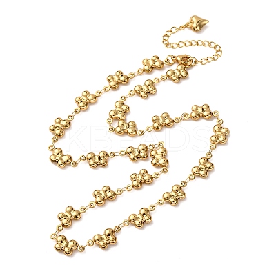 304 Stainless Steel Butterfly Link Chain Necklaces for Women NJEW-G178-07G-1