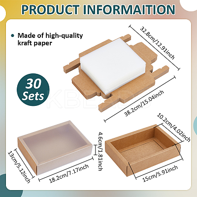 30Pcs Paper Storage Gift Drawer Boxes CON-BC0007-73B-1