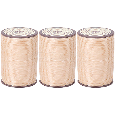 3 Rolls Flat Waxed Polyester Thread String YC-CL0001-02A-1