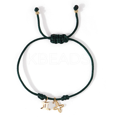 304 Stainless Steel & Brass & Natural Shell Charm Bracelets HP8667-11-1