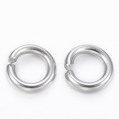 Non-Tarnish 304 Stainless Steel Open Jump Rings X-STAS-H555-08P-1