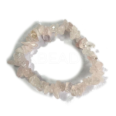 Natural Rose Quartz Stretch Bracelets PW-WG56138-33-1