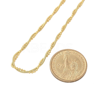 304 Stainless Steel 2 strand Necklaces for Women NJEW-C061-01G-1
