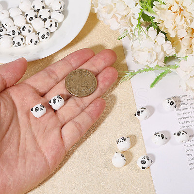 40Pcs 2 Styles Handmade Porcelain Beads PORC-CA0001-19-1