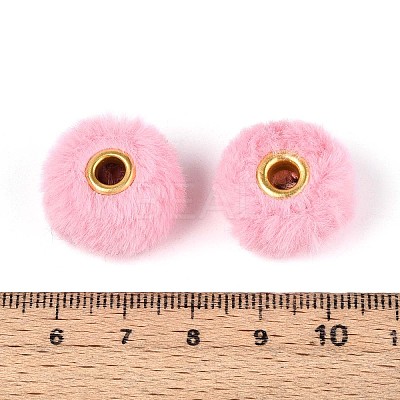 Imitation Rabbit Hair European Beads FIND-WH0126-574T-1