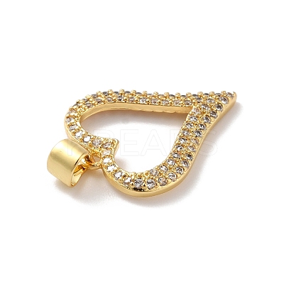 Rack Plating Brass Micro Pave Cubic Zirconia Pendants KK-A160-04G-1