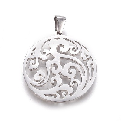 Non-Tarnish 304 Stainless Steel Pendants LS-STAS-F219-02P-1