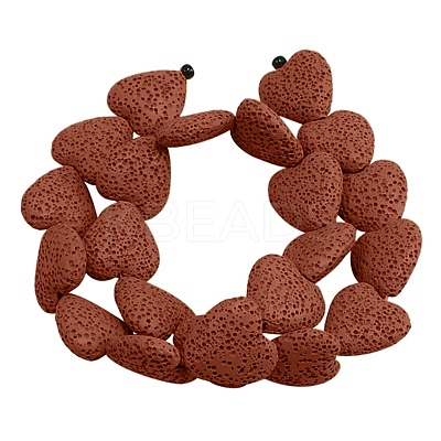 Dyed Natural Lava Rock Bead Strands G917-5-1
